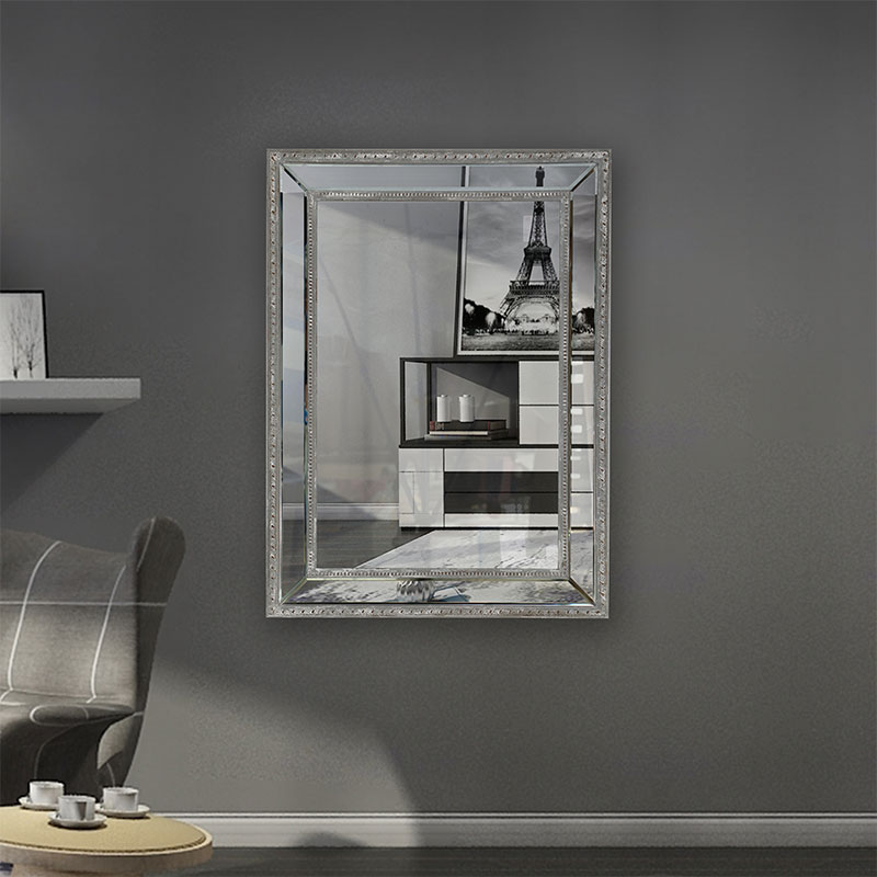 wooden mirror with shelf XR38118